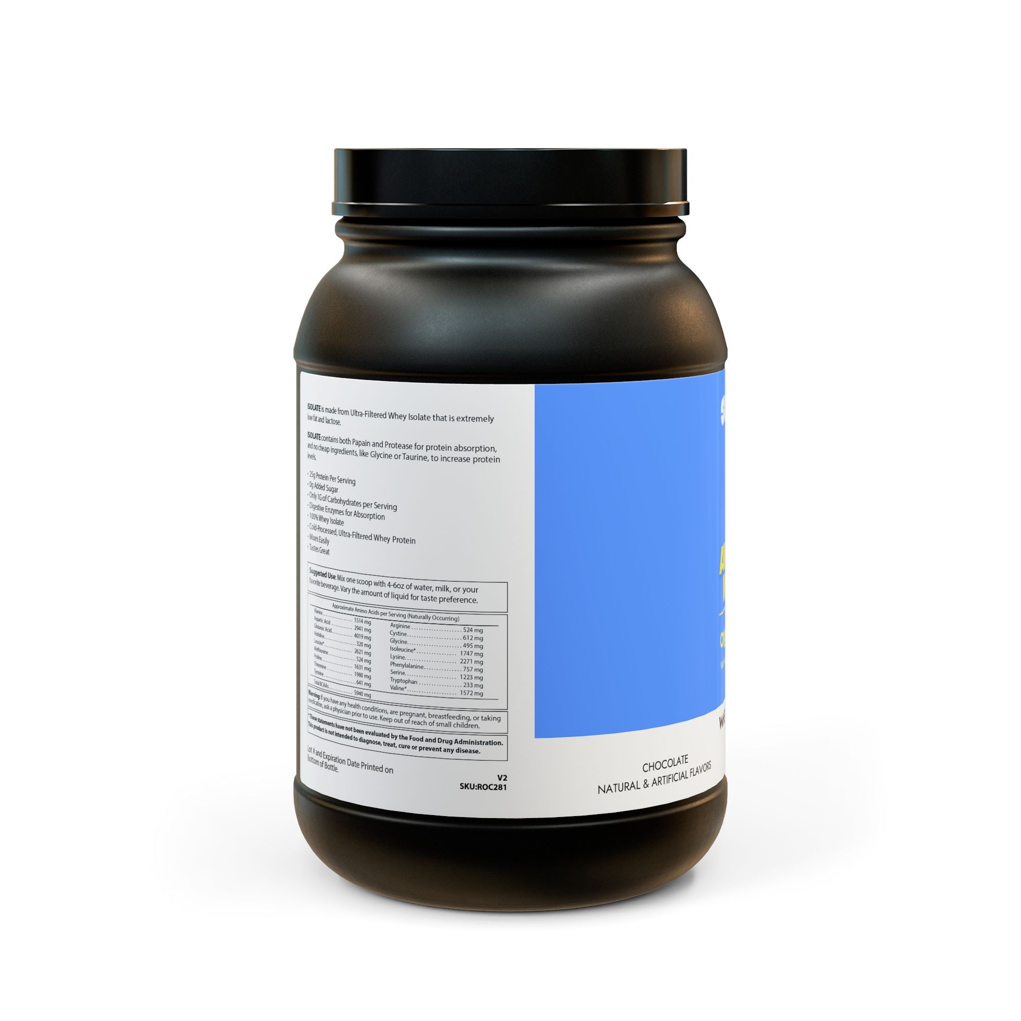 Whey Isolate Protein Supplement (907g, 2lb)